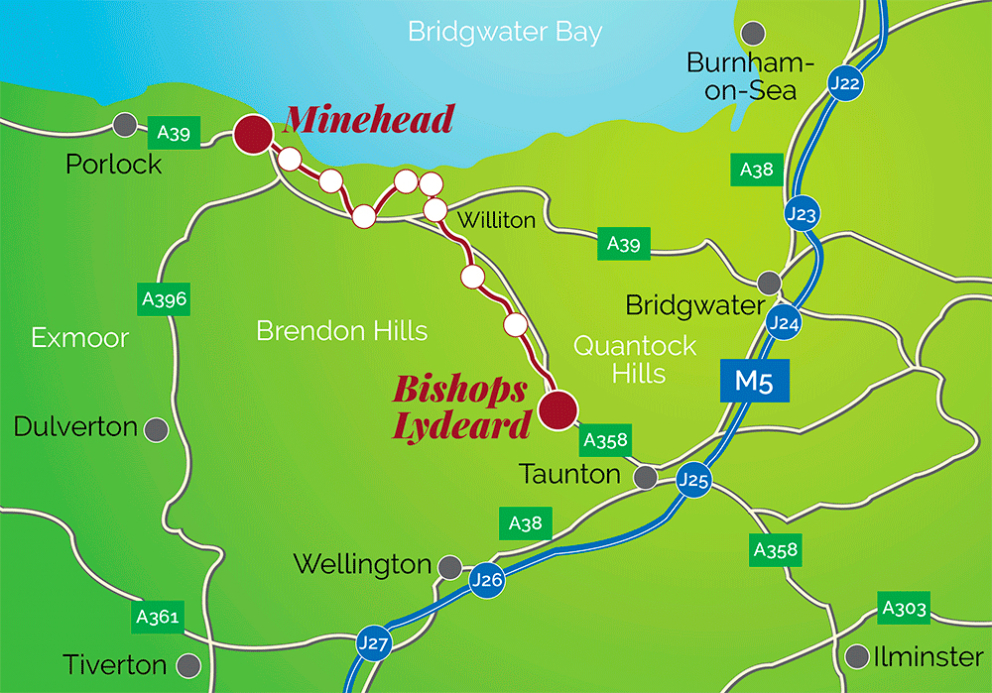 Map of West Somerset Railway