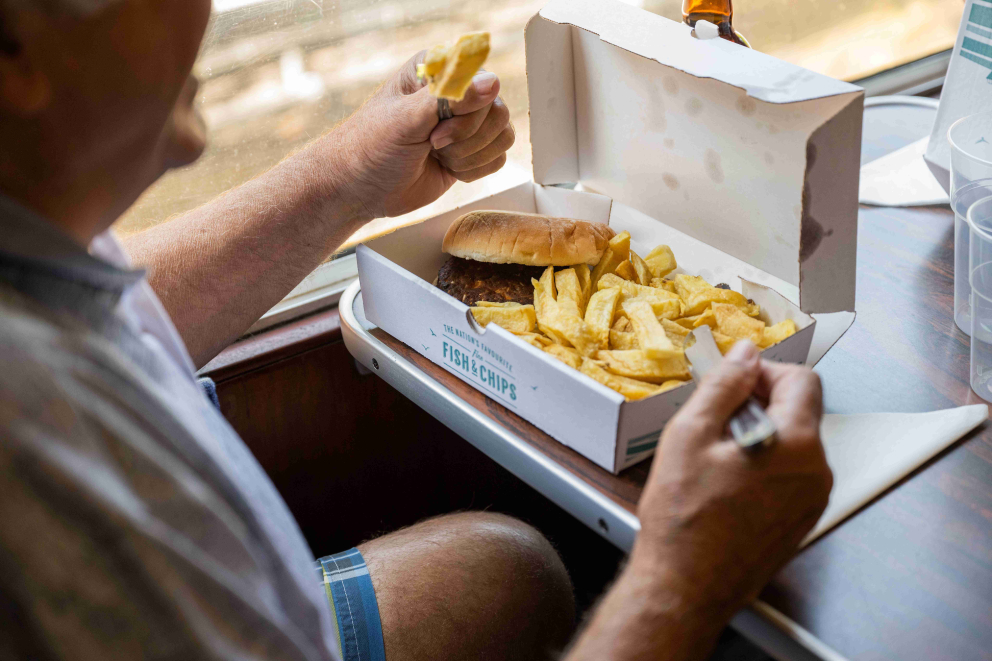 Photo of vegetarian burger option