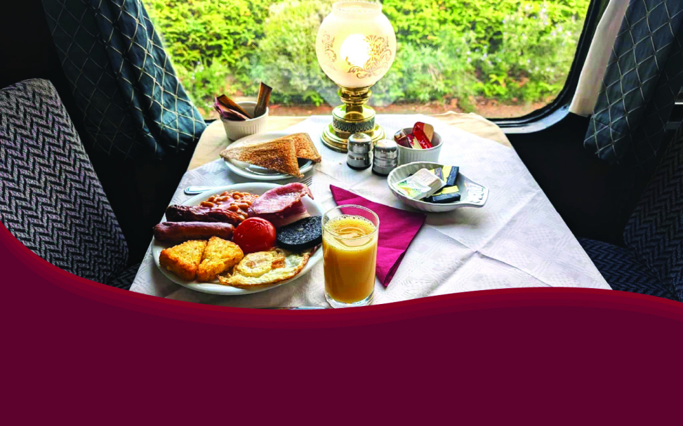 Full English Breakfast on the Quantock Belle